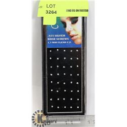 NEW BACK OF .925 SILVER NOSE SCREWS