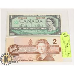 1967 CANADIAN CENTENNIAL ONE DOLLAR BILL