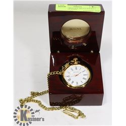 VINTAGE BULOVA MEN'S POCKET WATCH W/CHAIN