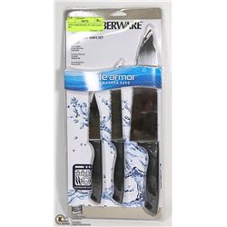 NEW FARBERWARE 3PC CHEF KNIFE SET