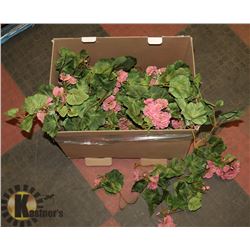 LOT OF ASSORTED SILK FLOWERS - HYDRANGEA