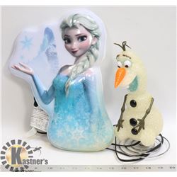 TWO FROZEN LAMPS - SINGING ELSA WITH REMOTE