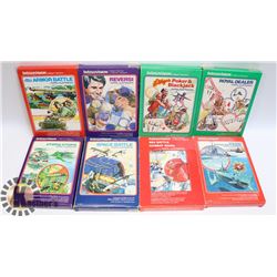 8 MATTEL INTELLIVISION GAMES, COMPLETE IN BOX,