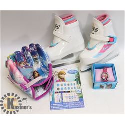 GIRL'S MOLDED BAUER SKATES - SIZE  8/9 PLUS