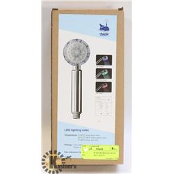 3" DIAMETER SHOWERHEAD WITH  LED LIGHTING, LIGHTS