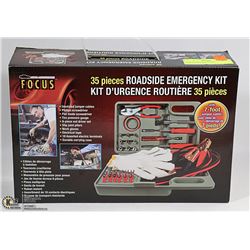 NEW 35 PIECES ROADSIDE EMERGENCY KIT
