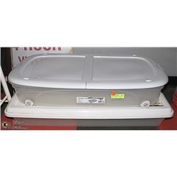 TWO CLEAR STORAGE BOXES WITH SNAP LOCK LIDS