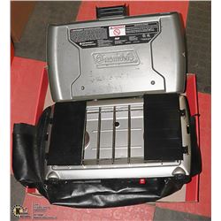 COLEMAN INSTA START PROPANE STOVE IN LEATHER CASE
