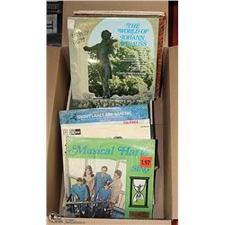 BOX OF 50 RECORDS - RECORDS FROM 50'S -70'S