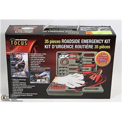 NEW 35 PIECES ROADSIDE EMERGENCY KIT