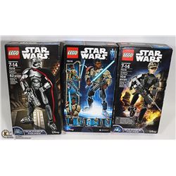 LOT OF 3 NEW LEGO STAR WARS FIGURES