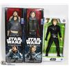 Image 1 : LOT OF 3 NEW DISNEY STAR WAES FIGURES INC LUKE