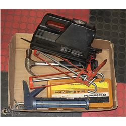 FLAT OF 21PCS SOCKET SET AND MISC