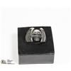 Image 1 : NEW MENS STEEL SKULL & WINGS RING -