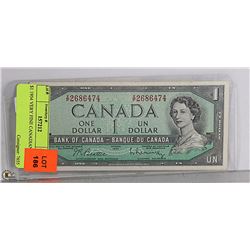 $1 1954 VERY FINE CANADIAN BILL