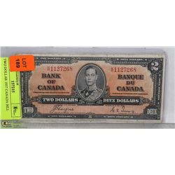 TWO DOLLAR 1937 CANADA BILL