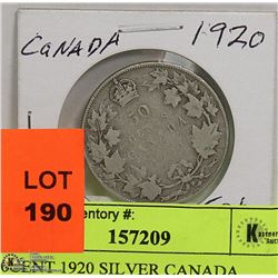 50CENT 1920 SILVER CANADA