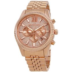 NEW MICHAEL KORS ROSE-GOLD TONE CHRONO MSRP $499