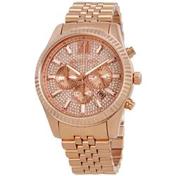 NEW MICHAEL KORS ROSE-GOLD TONE CHRONO MSRP $499