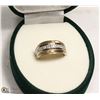 Image 1 : TWO TONED 14K DIAMOND BAND