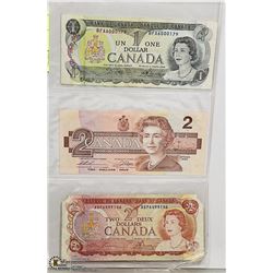 SHEET OF COLLECTIBLE CANADIAN BILLS - 1X -