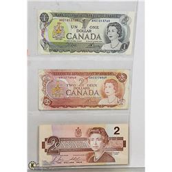 SHEET OF COLLECTIBLE CANADIAN BILLS - 1X -