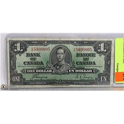 1937 CANADIAN $1 BILL