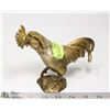 Image 1 : RARE ANTIQUE BRASS ROOSTER CIGAR ASHTRAY