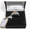 Image 1 : NEW STERLING STAMPED 925/SILVER RING CUBIC YELLOW