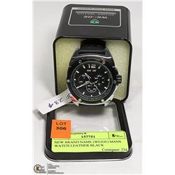 NEW BRAND NAME (WEIDE) MANS WATCH LEATHER BLACK