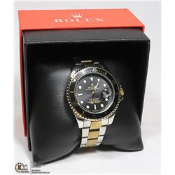 GOLD/SILVER TONE ROLEX SUBMARINER REPLICA MENS