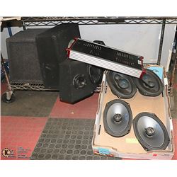 CAR AUDIO LOT INCLUDES -  3 SPEAKER BOXES