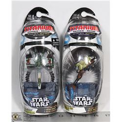 TWO STAR WARS TITANIUM MICROMACHINES: LUKE