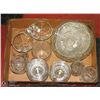 Image 1 : DEPRESSION GLASS, PINWHEEL BOWL, 5 NAPPIES,