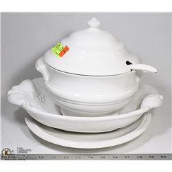 SOUP TIME WITH LADLE AND TRAY FROM