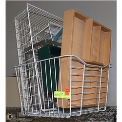 ORGANIZERS INCLUDES 2 PULL OUT UNDER CABINET