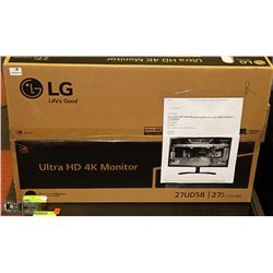 LG 27" 1 27UD58 ULTRA HD 4K GAMING MONITOR OPEN