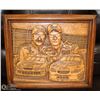 Image 1 : DALE EARNHARDT SR AND JR WOODEN PICTURE