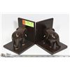Image 1 : PAIR OF ELEPAHNT BOOK ENDS