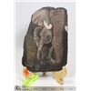 Image 1 : HAND PAINTED STONE ELEPHANT DISPLAY ART