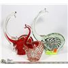 Image 1 : 3 ART GLASS ELEPHANT COLLECTION