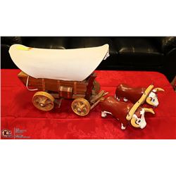 COVER WAGON LAMP WITH OXEN NEEDS REPLACEMENT