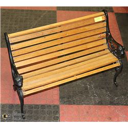 CHILD'S BENCH WITH CAST IRON SIDES