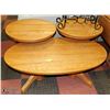 Image 1 : 3 PC OAK COFFEE TABLE SET