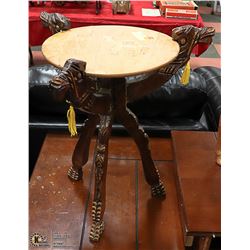 21" HAND CARVED EGYPTIAN CAMEL COFFEE TABLE