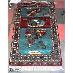 DECORATIVE MAP DESIGN RUG / WALL ART