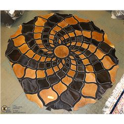 ROUNG FAUX HIDE RUG 58 DIAMETER