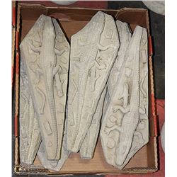 LOT OF 8 CONCRETE ALLIGATORS 16" LONG