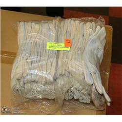 24 PAIR LEATHER CLOTH GLOVES SIZE LARGE