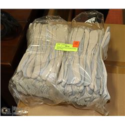 24 PAIR LEATHER CLOTH GLOVES SIZE LARGE